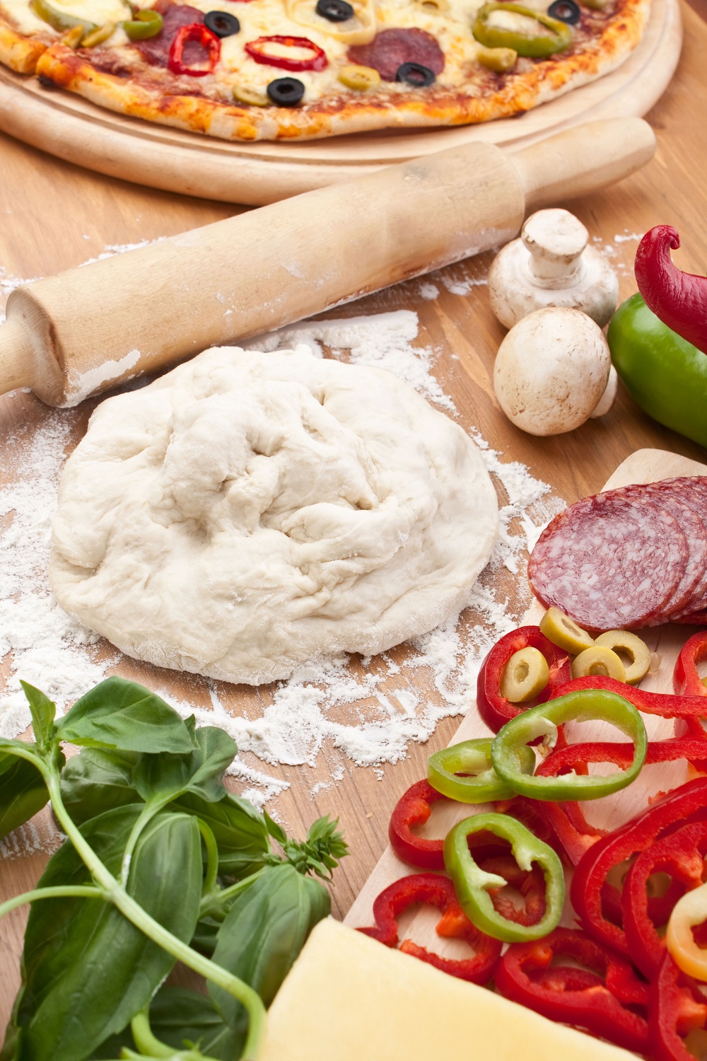 Pizza Dough and pizza