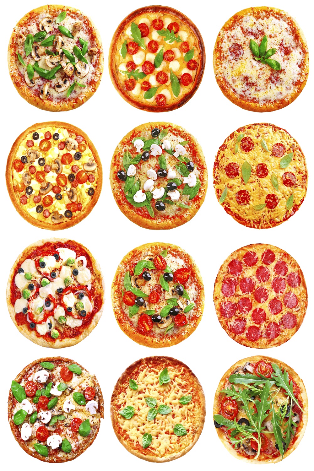 different kinds of pizza