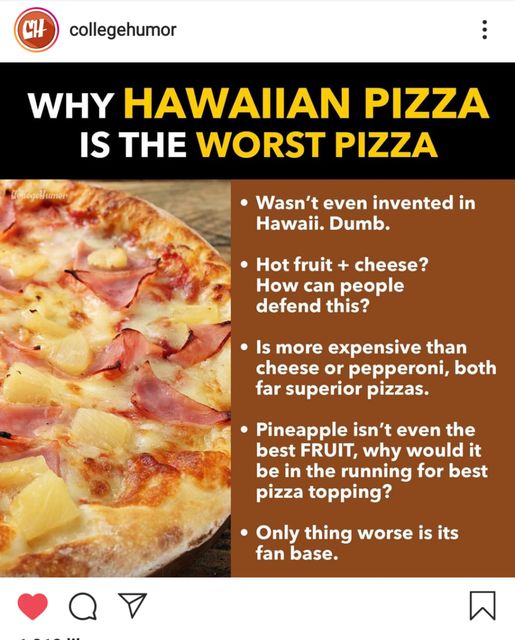 why Hawaiian pizza is the worse pizza