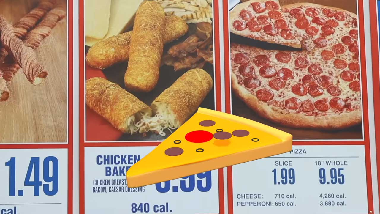 Costco Pizza with Calories and price