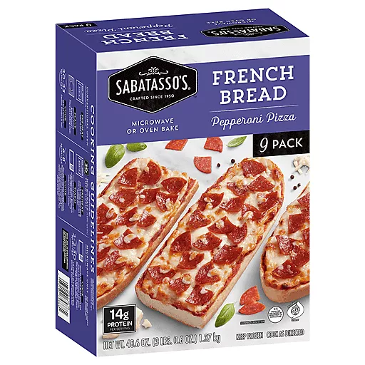 Sabatassos French Bread Pepperoni Pizza