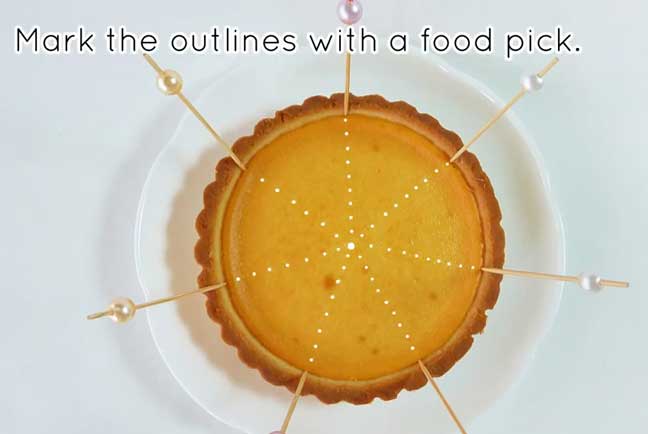 mark the outline with the food picks