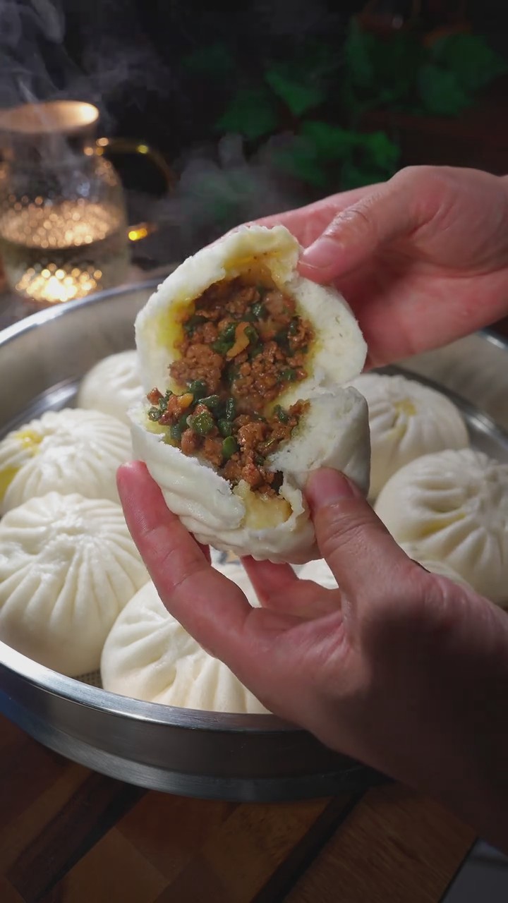 Green Bean Pork Buns 1 Green Bean Pork Buns 1