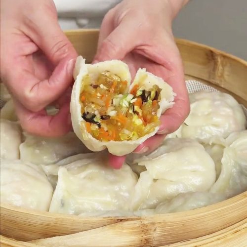 Cabbage and Glass Noodle Steamed Dumplings 4