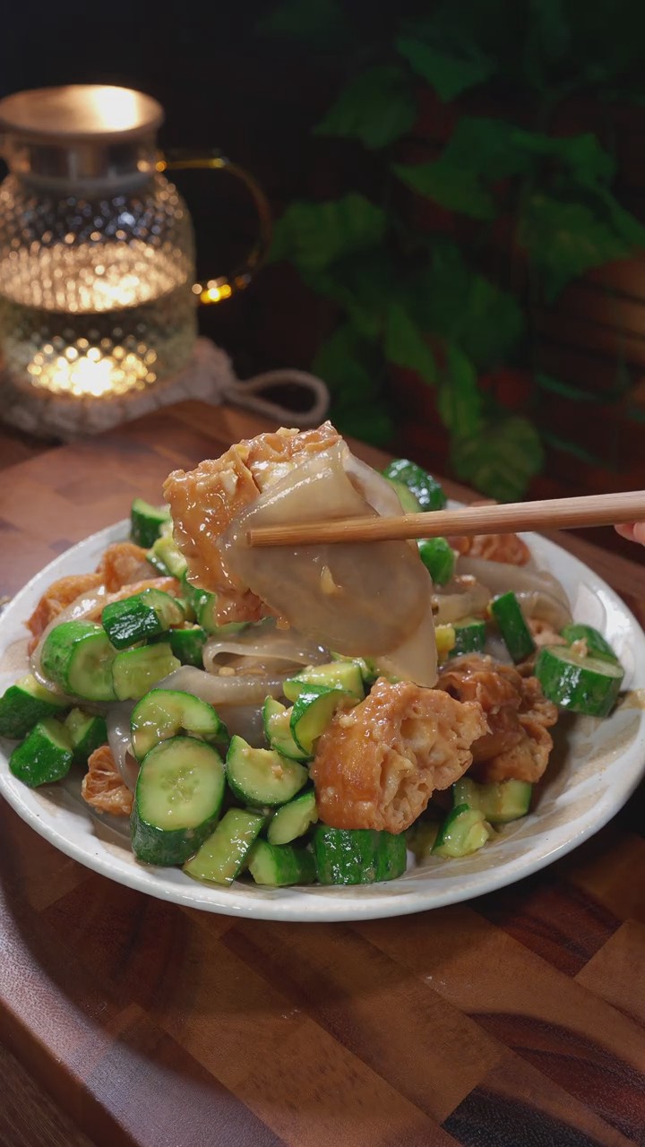 Cucumber Glass Noodle Salad with Youtiao 2 Cucumber Glass Noodle Salad with Youtiao 2