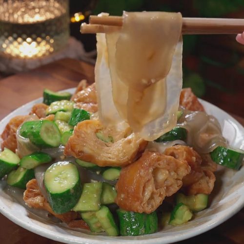 Cucumber Glass Noodle Salad with Youtiao 5