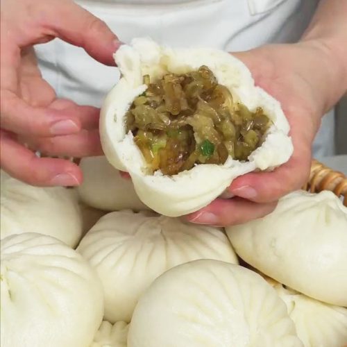 Eggplant and Glass Noodle Steamed Buns 2