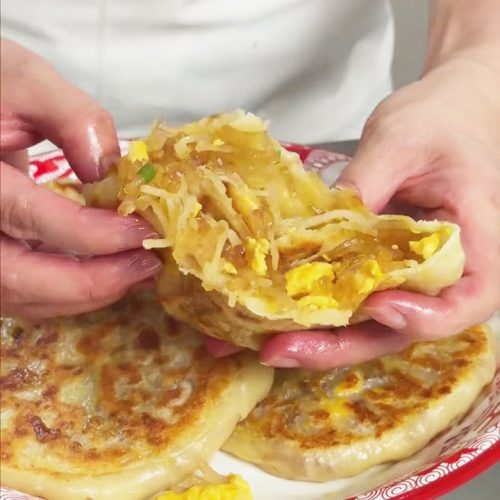 Radish Egg Glass Noodle Stuffed Pancake 6