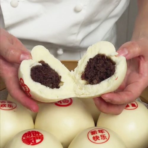 Red Bean Steamed Buns 3